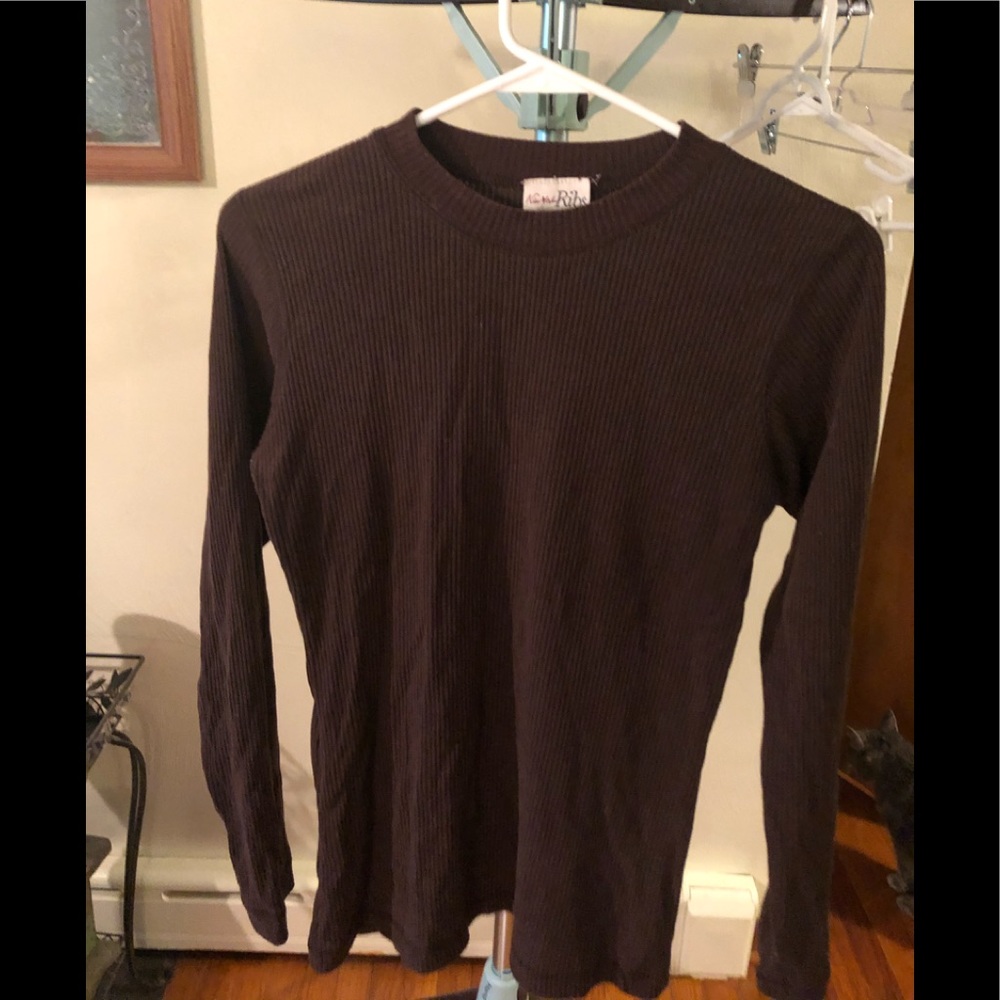 New York Ribs long sleeve ribbed top